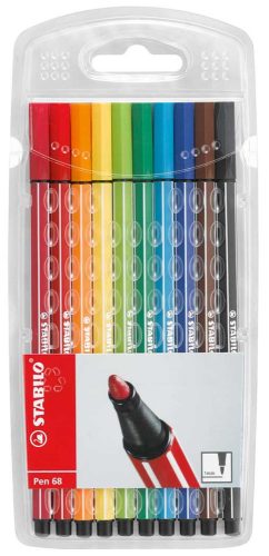 Stabilo 68 vastag filctoll készlet (10db)