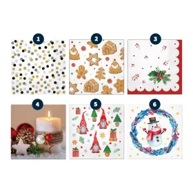 Karácsonyi szalvéta 33 cm, 20 darabos - 6 mintával
