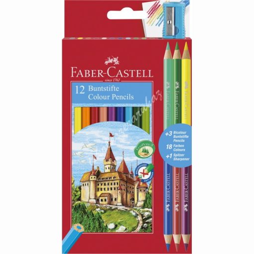 Faber-Castell színes ceruza készlet 12+3
