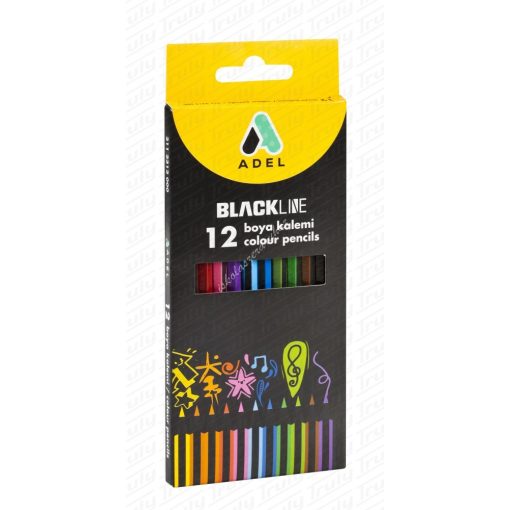Adel színes ceruza feketefás 12-es 2312