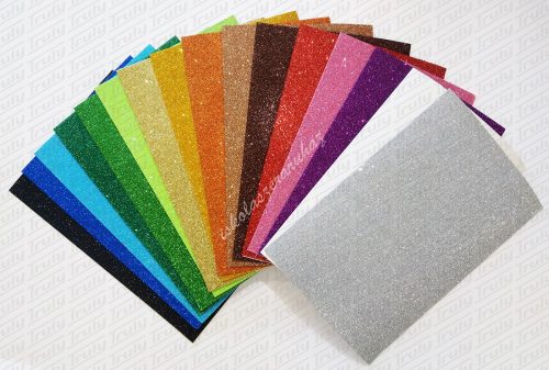 Dekorgumi glitteres A4 öntapadós - 4 színben