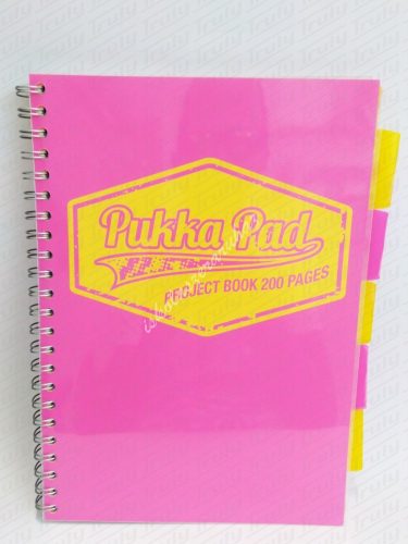 Pukka Pad A/4 spirálfüzet Project Book Neon
