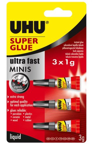 14- UHU Pillanatragasztó MINI 3x1 gr - 45420