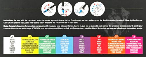 Uni PWE-5M folyékony kréta  8 darabos - Neon