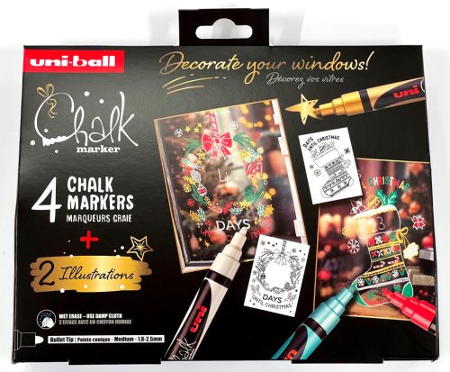 Folyékony kréta Uni PWE-5M 4 darabos karácsonyi - 2 féle 