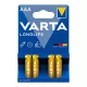 13- Elem Varta mikro AAA Longlife LR03 - BL4