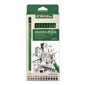 Ceruza szett YaLong 8B-2H, 12 darabos - YL201328